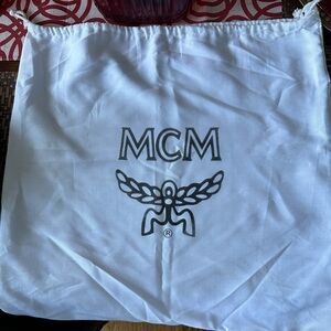 MCM White Logo Dust Bag